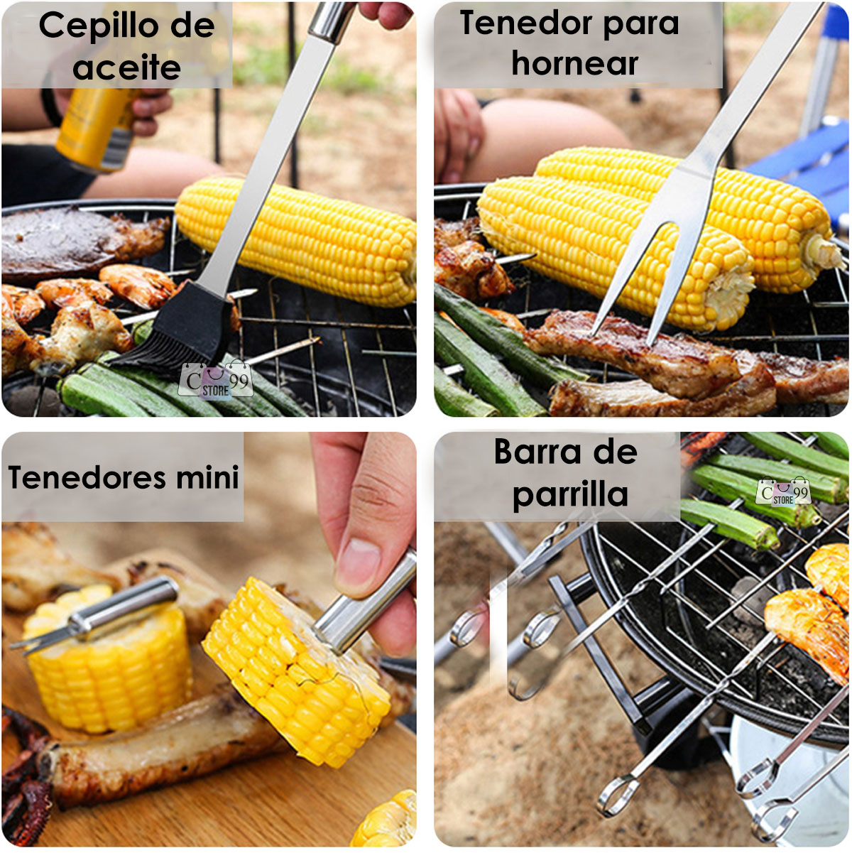 Miniatura 4 de Kit De Barbacoa Para Asados Set BBQ